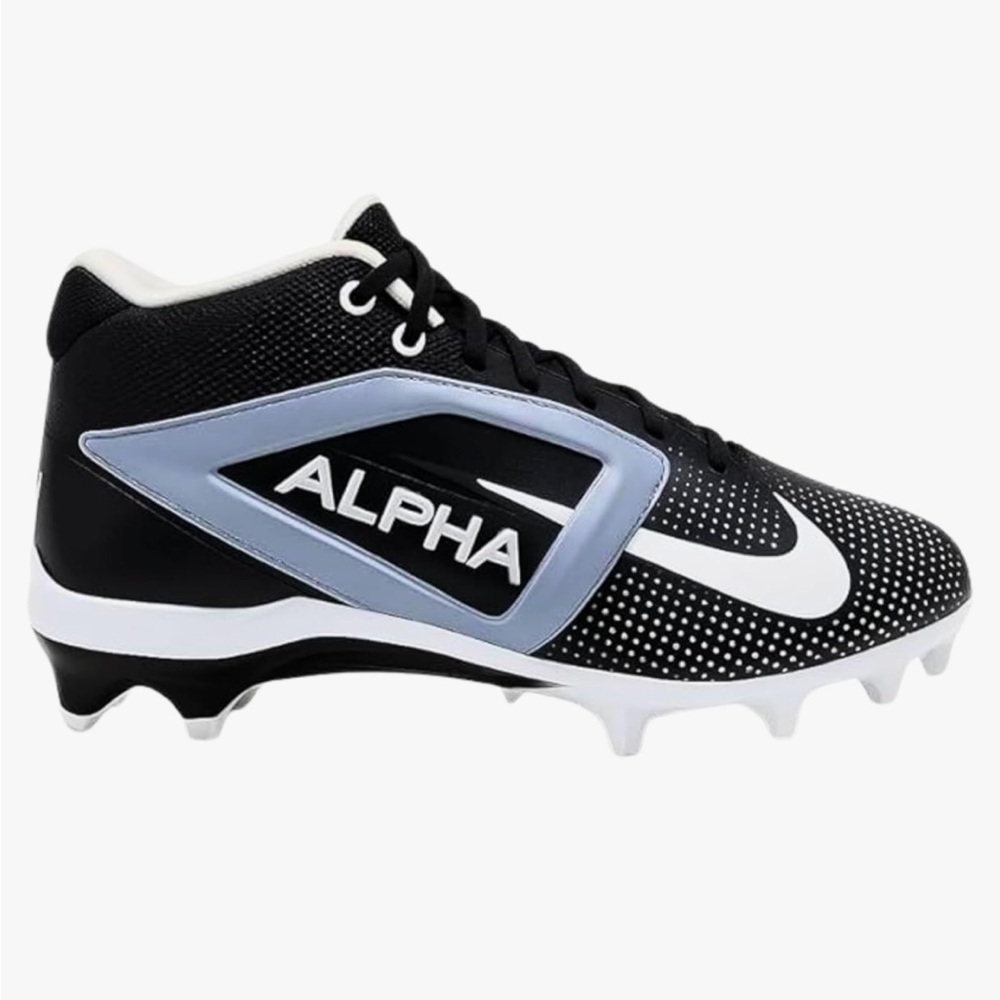 Nike Men's Alpha Menace 4 Pro Agility x Power Football Cleats in Black/Wht Combo